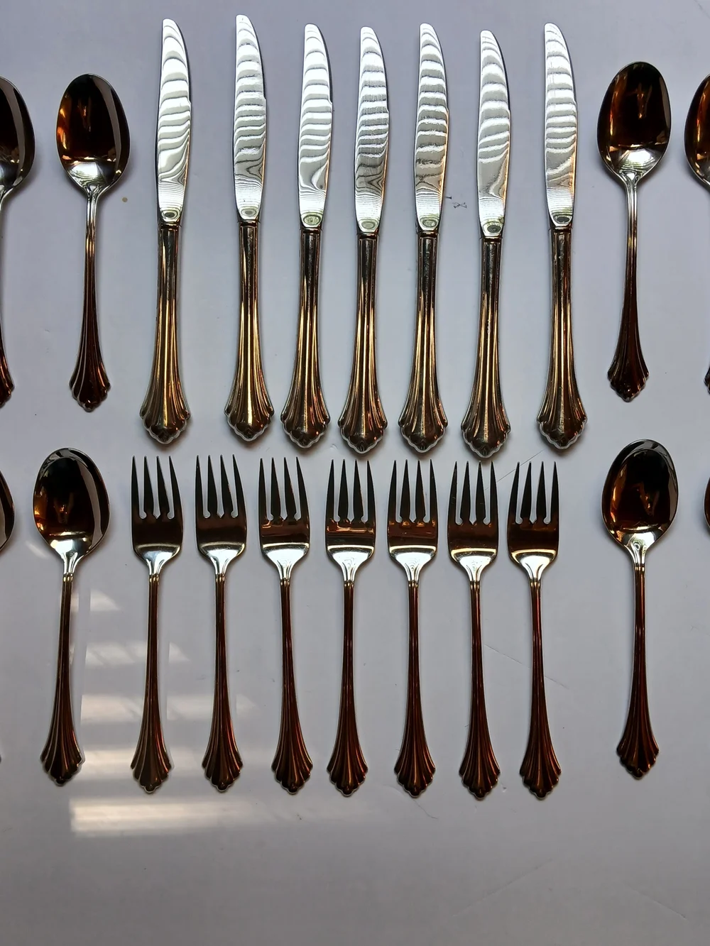 Oneida Bancroft Flatware Set - 22 Pieces Stainless Steel Great Condition